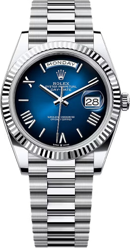 Pre-owned Rolex Day-Date 40 40mm 40 mm — 228236-BluOm