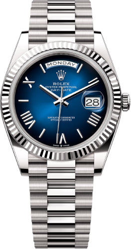 Pre-owned Rolex Day-Date 40 40mm 40 mm — 228239-Bluomb