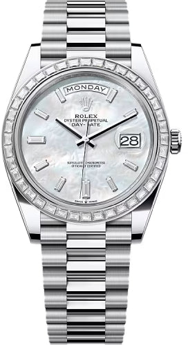 Pre-owned Rolex Day-Date 40 40mm 40 mm — 228396TBR-Whtmop