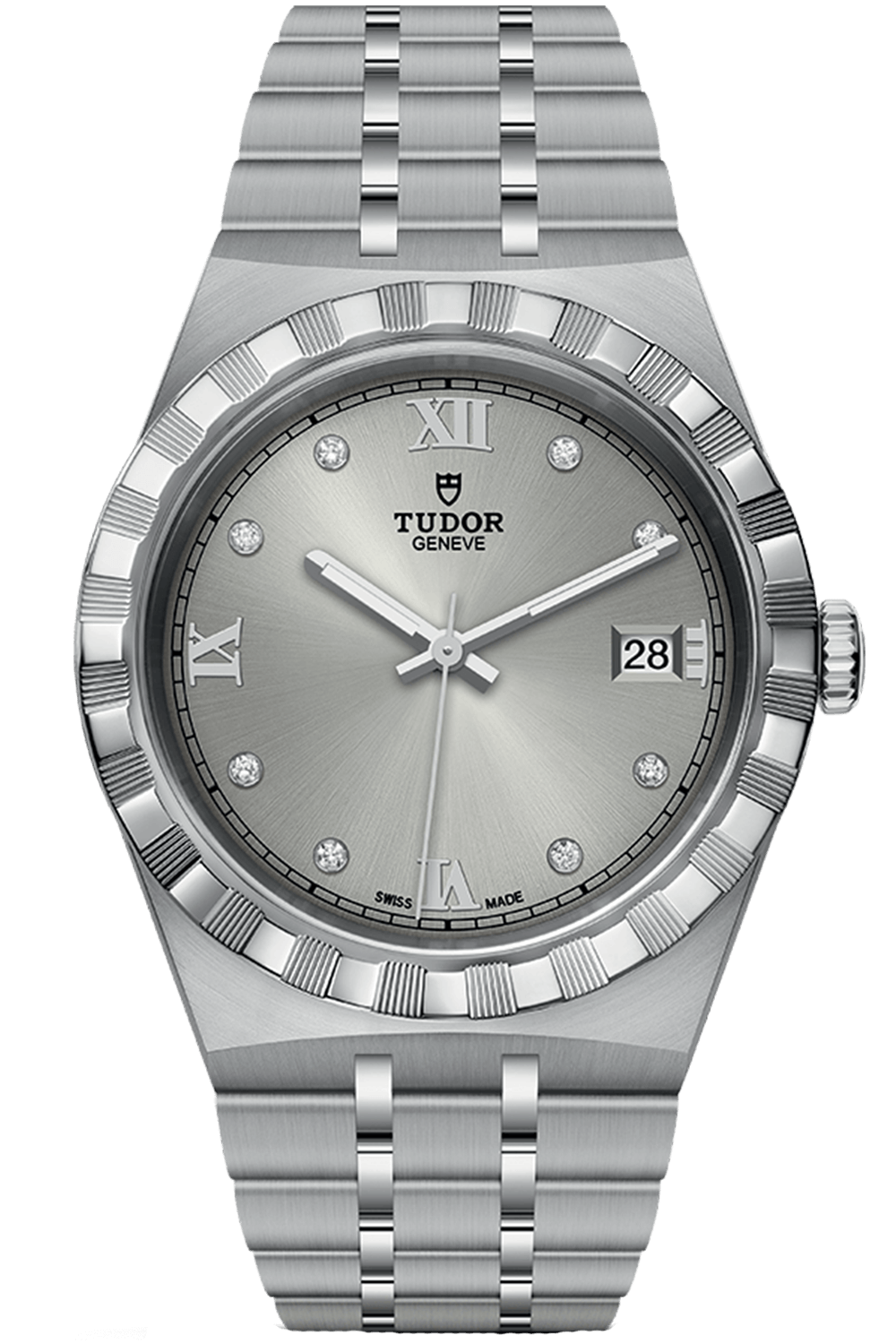 Tudor Royal 38mm Steel Silver Diamond Dial M28500-0002