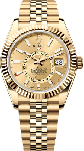 Pre-owned Rolex Sky-Dweller Yellow Gold 42 mm — 336938-Chmpd