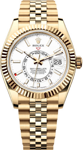 Pre-owned Rolex Sky-Dweller Yellow Gold 42 mm — 336938-Intwht