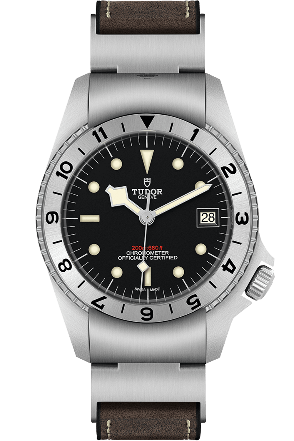 Tudor Black Bay P01 42mm Steel Black Dial Leather and rubber Strap M70150-0001