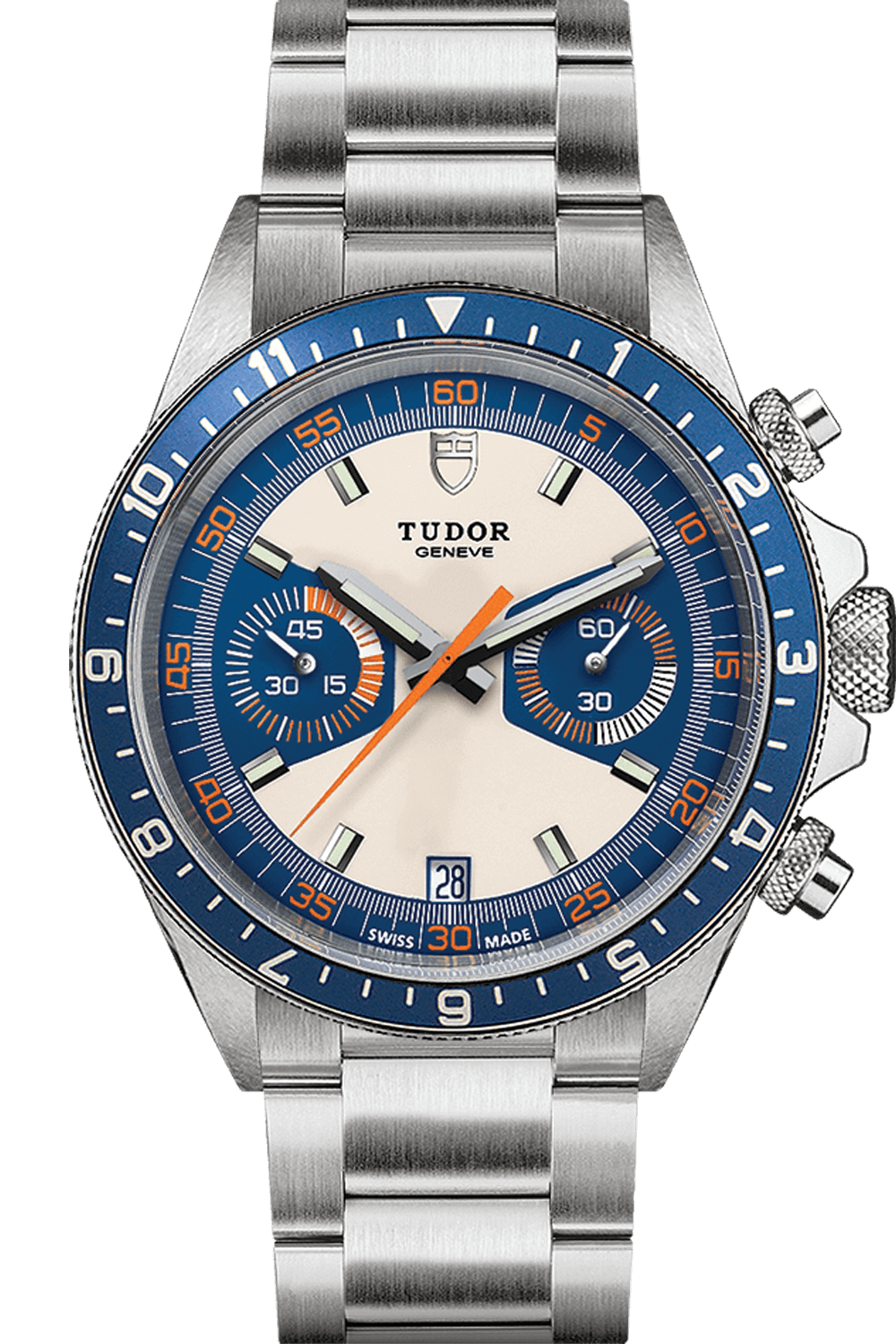 Tudor Heritage Chrono Blue 42mm Steel Opaline and blue Dial Steel bracelet M70330B-0004