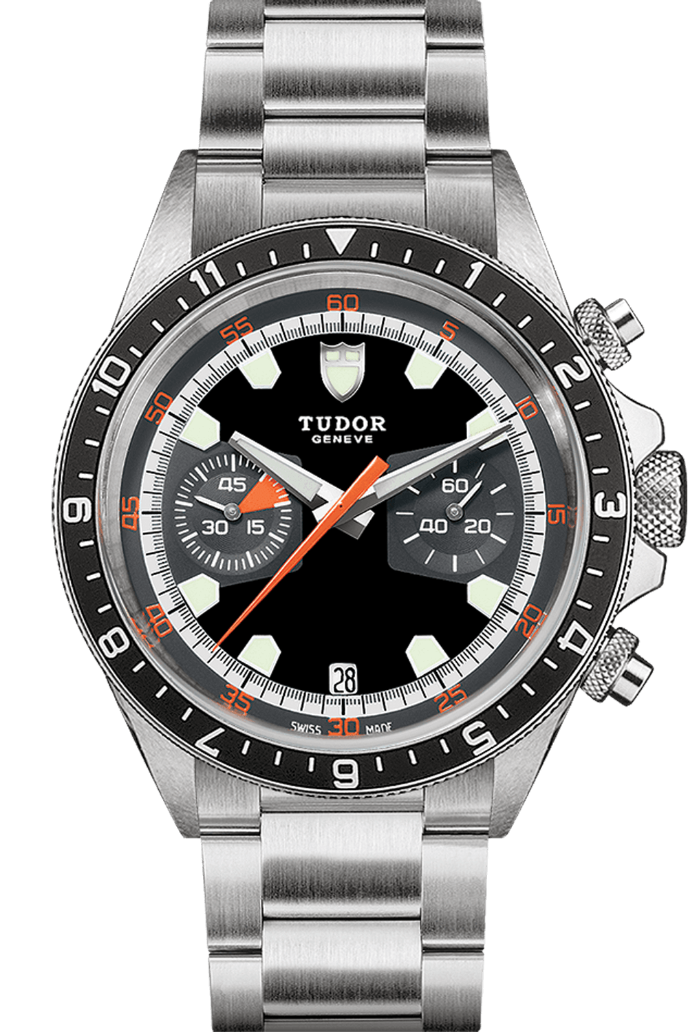 Tudor Heritage Chrono 42mm Steel Grey and black Dial Steel bracelet M70330N-0005