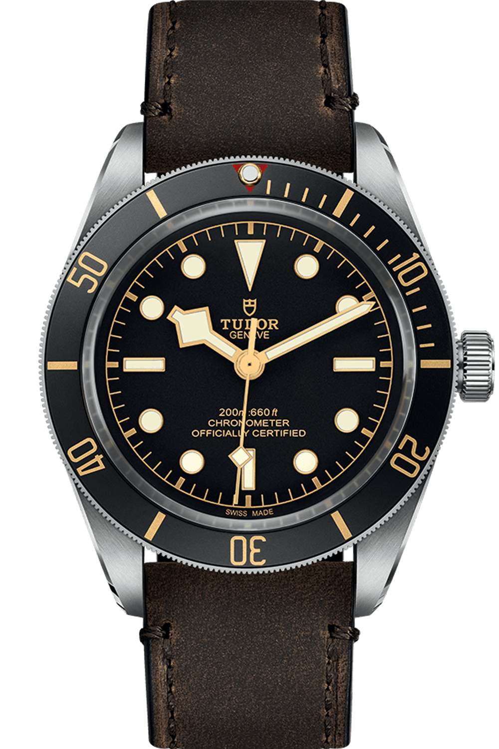 Tudor Black Bay Fifty-Eight 39mm Steel Black Dial Brown leather Strap M79030N-0002