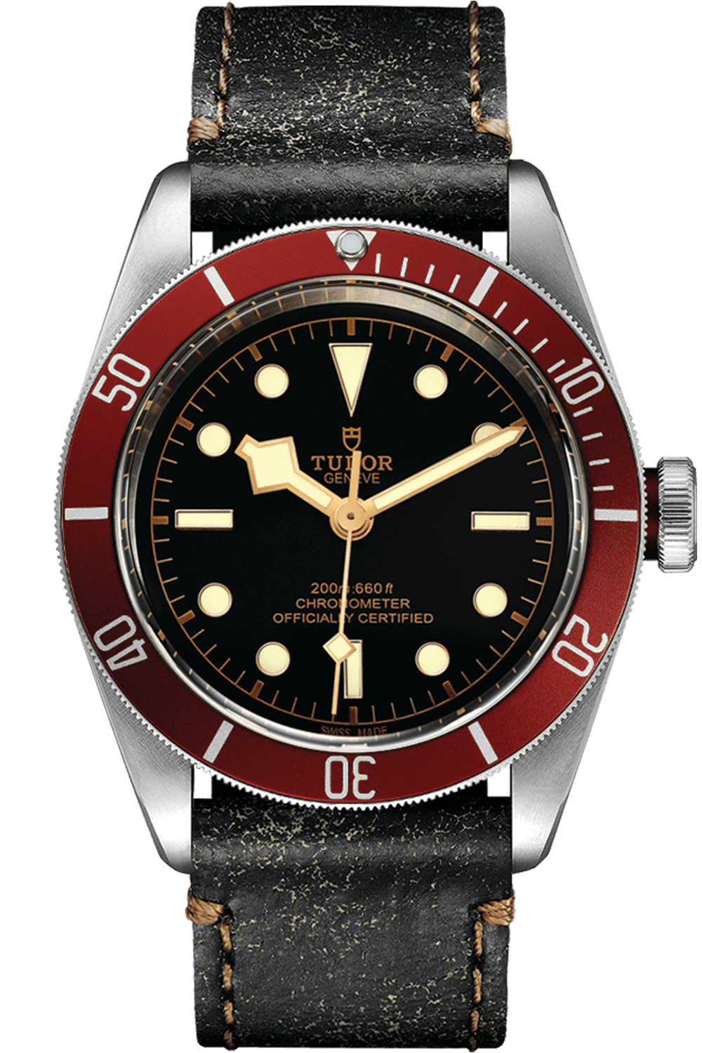 Tudor Black Bay 41mm Steel Black Dial Aged leather Strap M79230R-0011