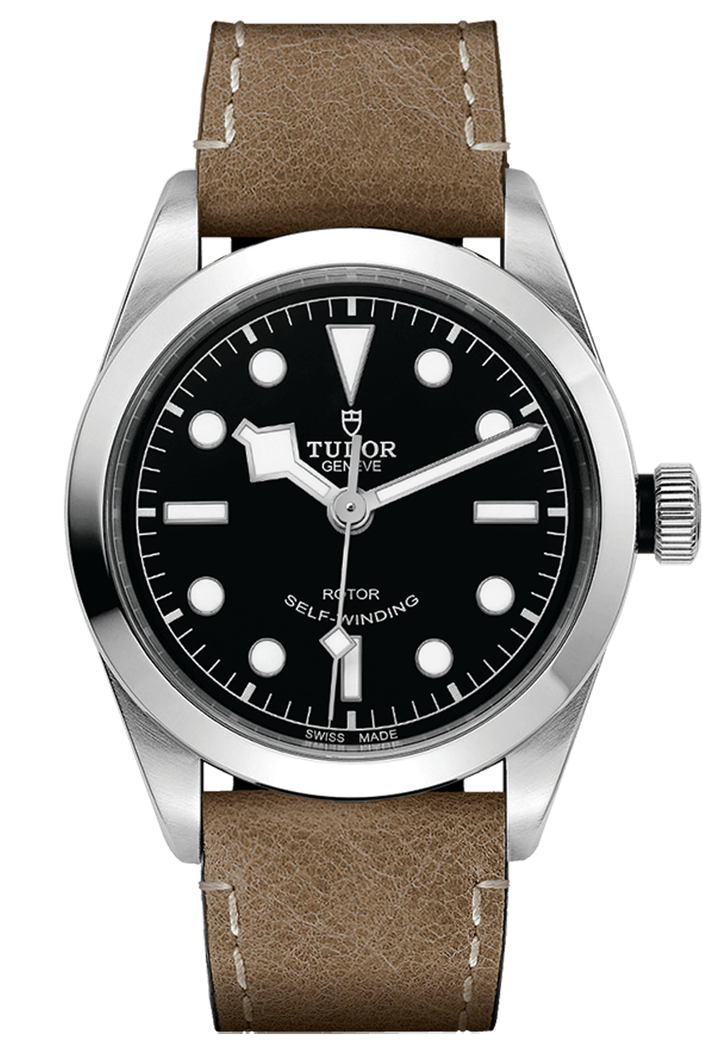 Tudor Black Bay 36 36mm Steel Black Dial Beige Leather M79500-0008