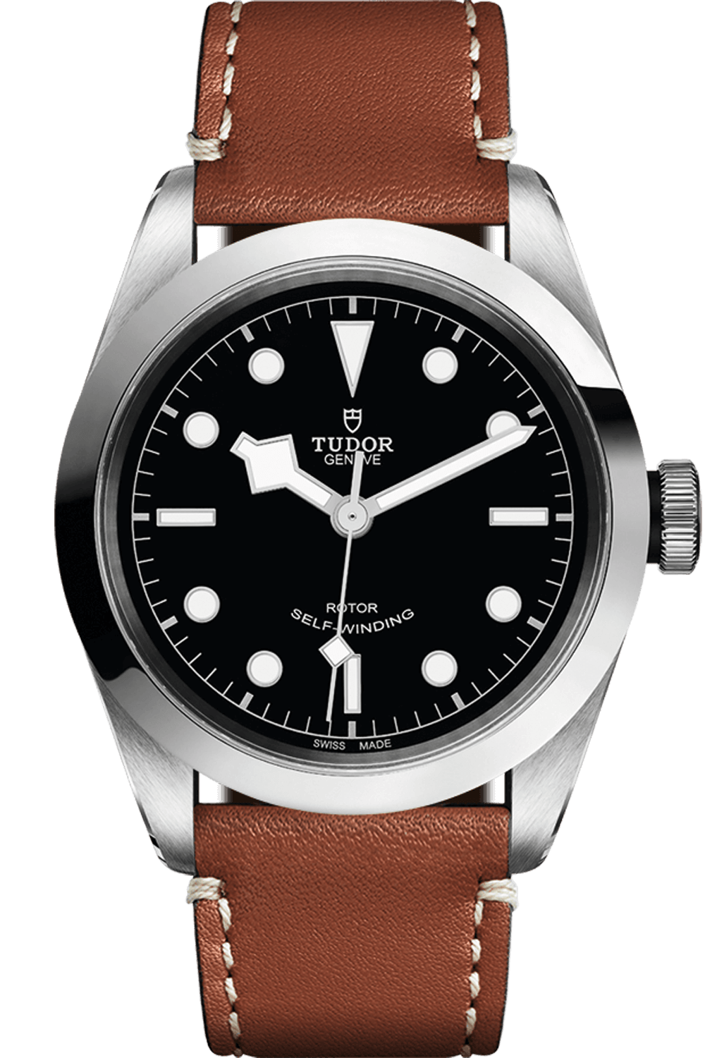 Tudor Black Bay 41mm Steel Black Dial Brown Leather M79540-0007