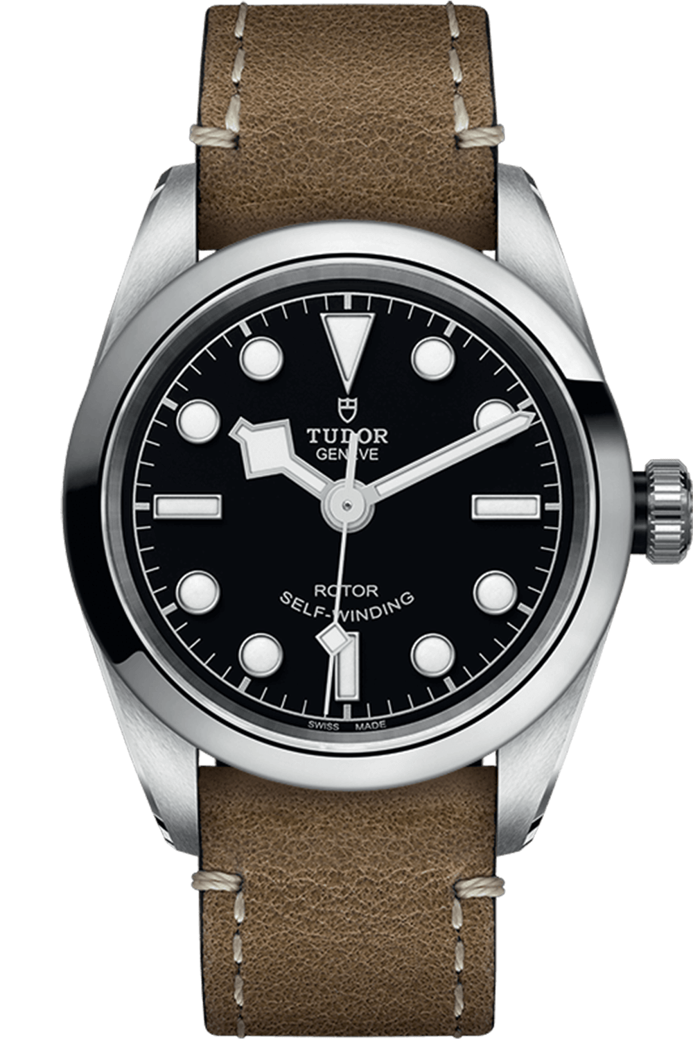 Tudor Black Bay 32mm Steel Black Dial Leather Strap M79580-0002