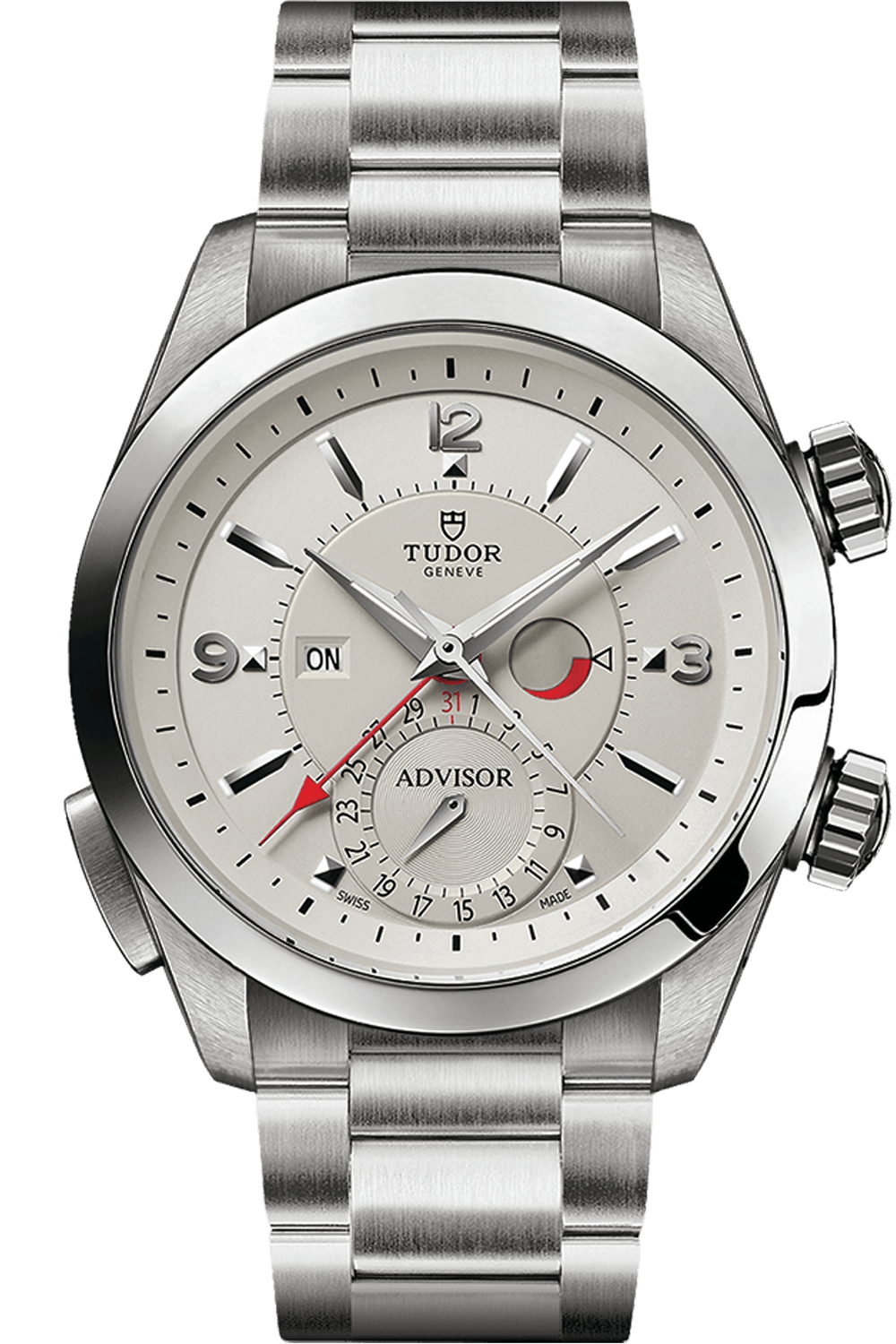 Tudor Heritage Advisor 42mm Steel Titanium Silver Dial Steel Bracelet M79620T-0010