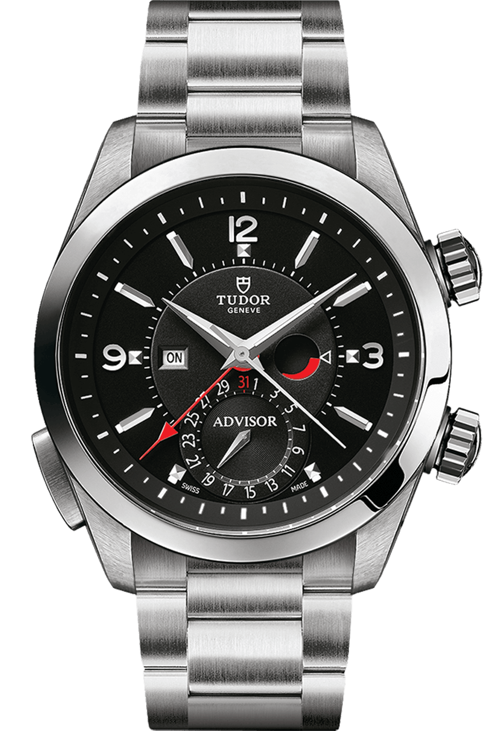 Tudor Heritage Advisor 42mm Steel Titanium Black Dial Steel Bracelet M79620TN-0005
