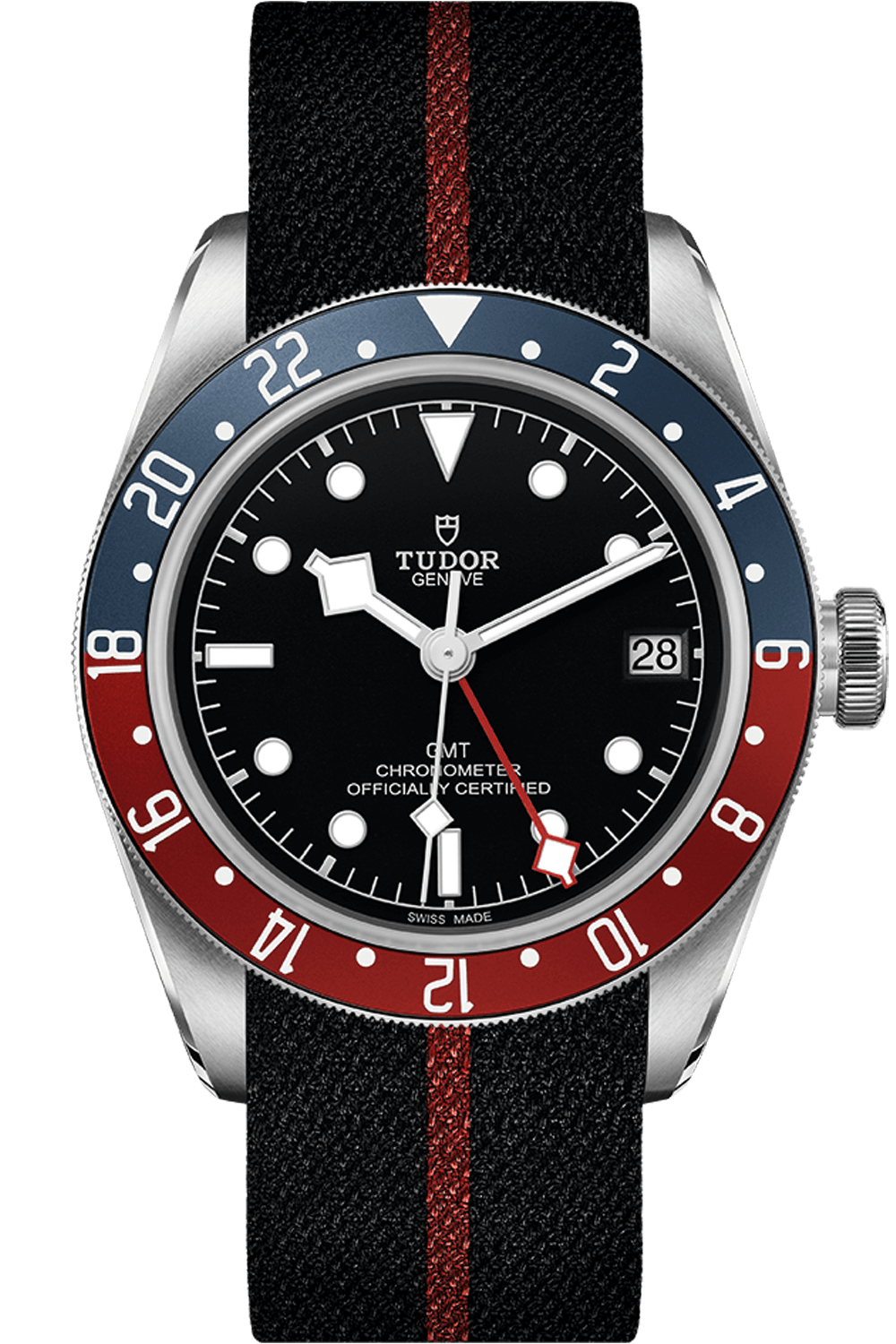 Tudor Black Bay GMT 41mm Steel Black Dial Pepsi Bezel Fabric M79830RB-0003
