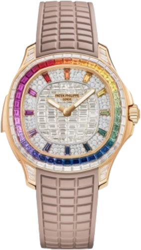 Pre-owned Patek Philippe Aquanaut Luce "Rainbow" 38.8mm — 5260/355R-001