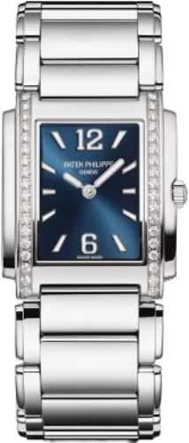 Pre-owned Patek Philippe Twenty~4 Ladies Blue 25 mm — 4910/1200A-001
