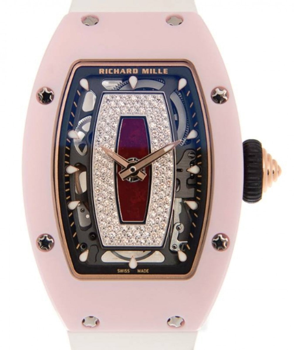 Pre-owned Richard Mille Pink Ceramic Diamond — GLJ-RM07-01PCWJ