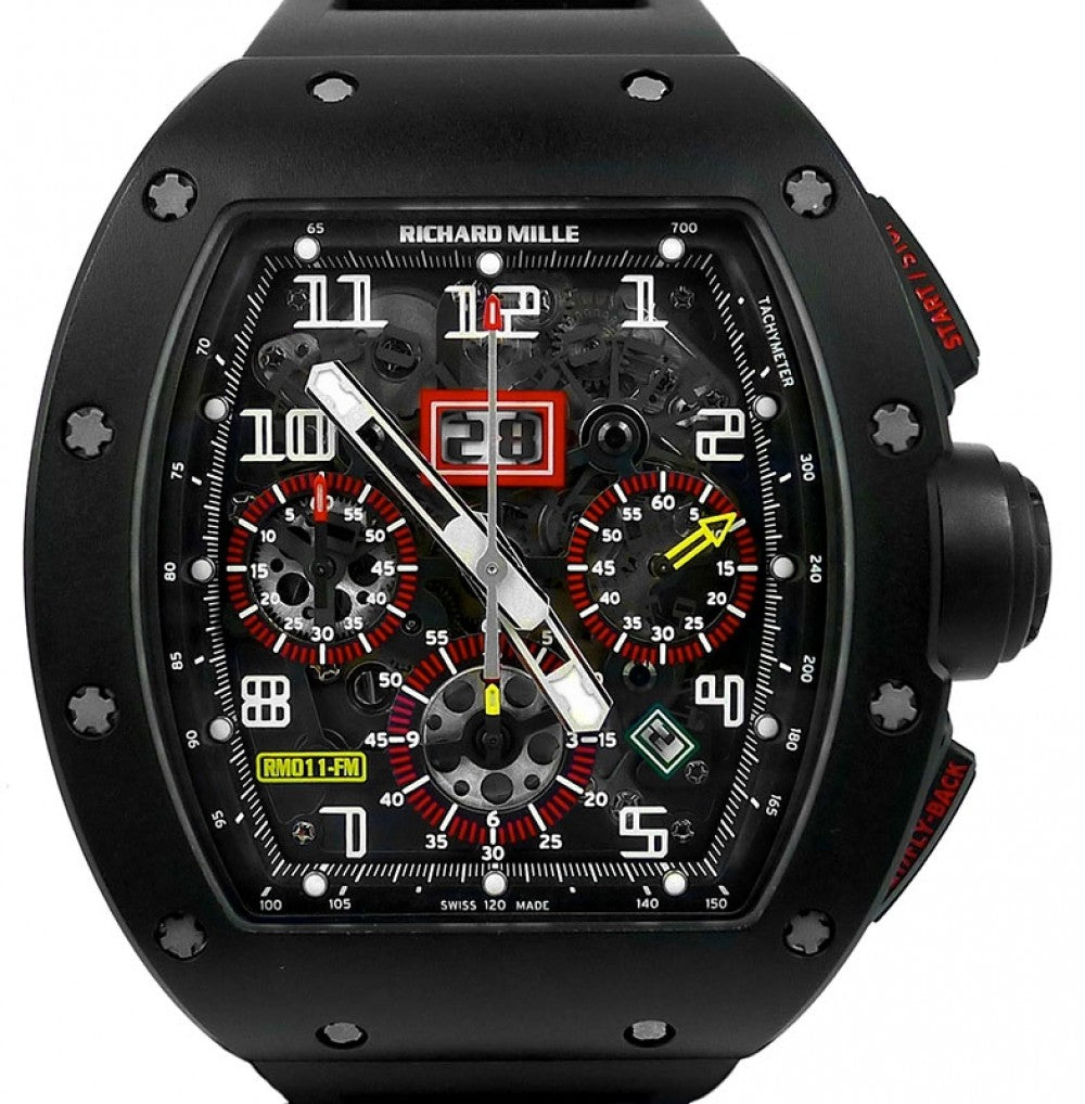 Pre-owned Richard Mille Felipe Massa FlyBack — GLJ-RM011SBLK