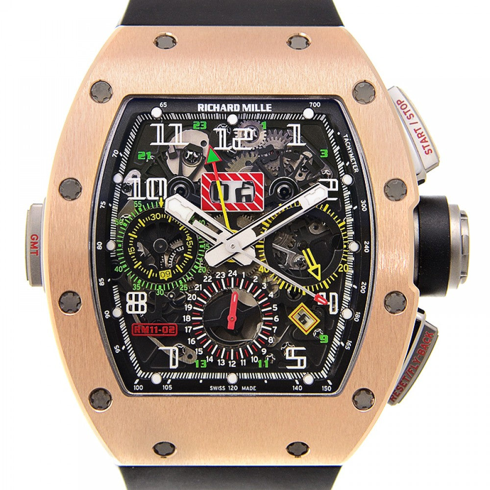 Pre-owned Richard Mille GMT Rose Gold/Titanium — GLJ-RM01102RGTI