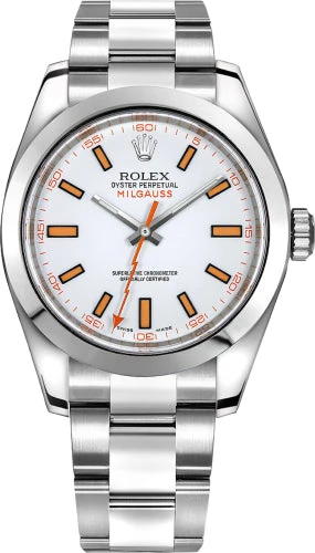Rolex Milgauss 116400 White Dial Stainless Steel Oyster Bracelet