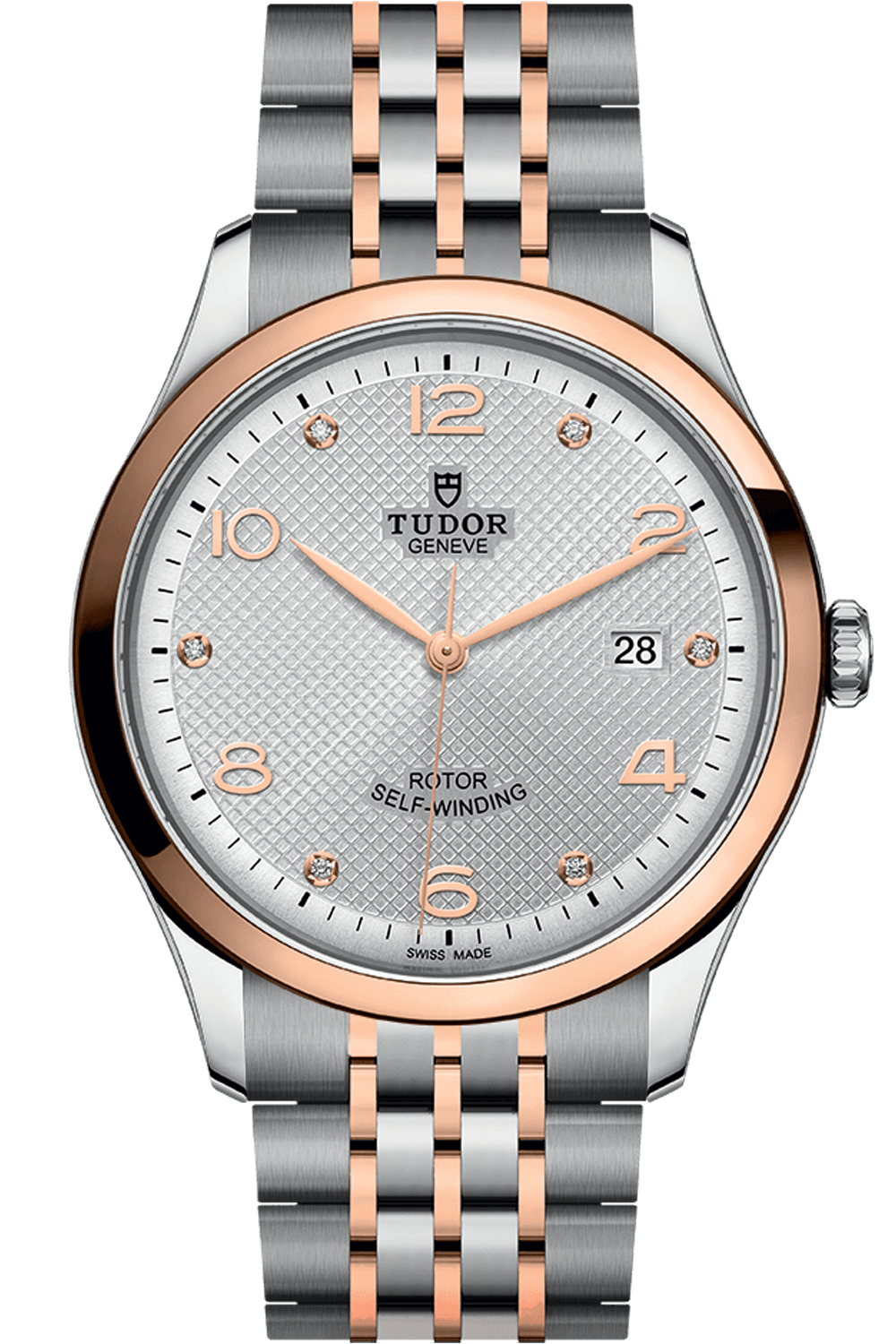 Tudor 1926 41mm Steel Rose Gold Silver Diamond Dial M91651-0002