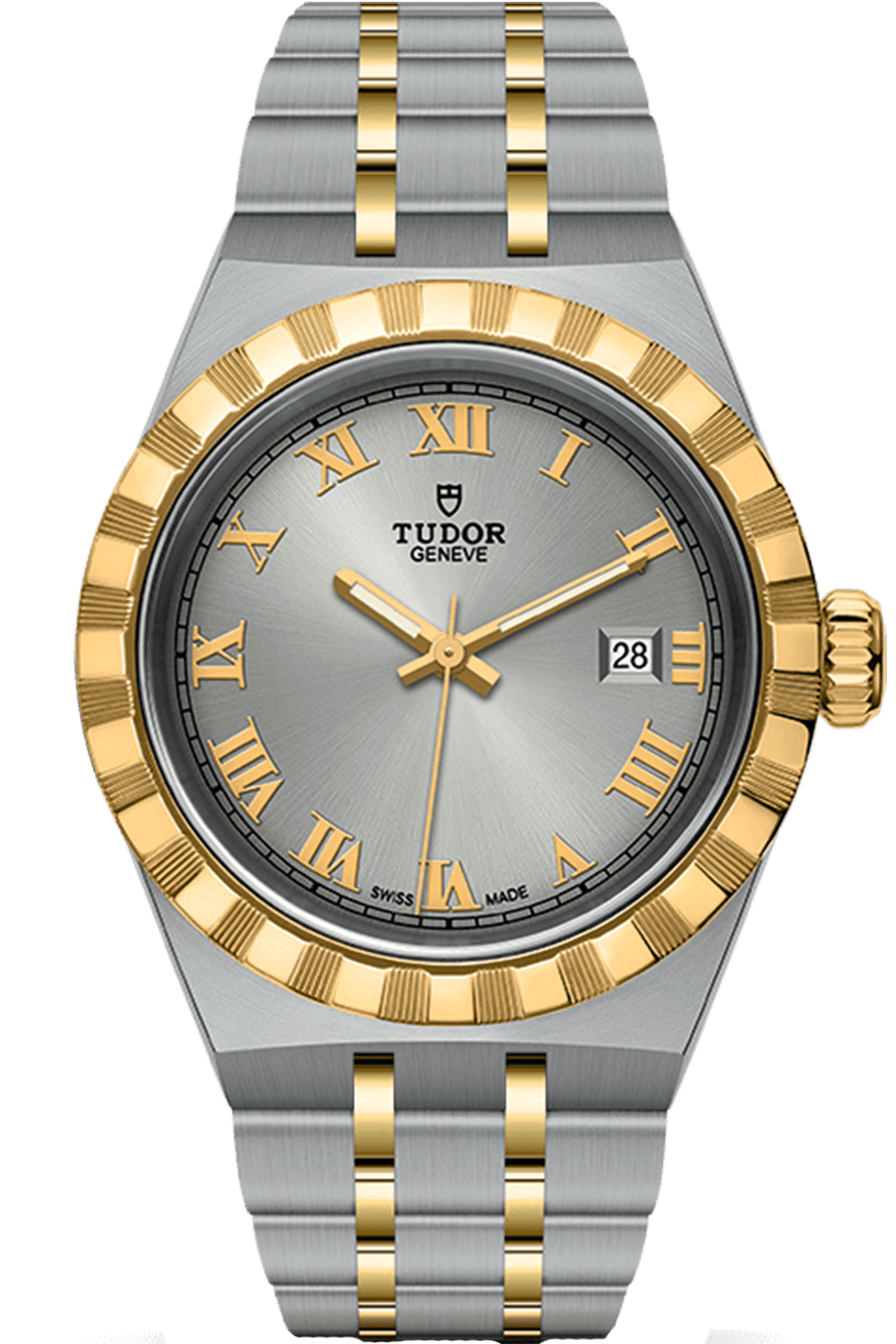 Tudor Royal 28mm Steel Yellow Gold Silver Dial M28303-0001