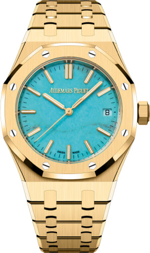 Pre-owned Audemars Piguet Royal Oak Yellow 37 mm — 15550BA.OO.1356BA.01